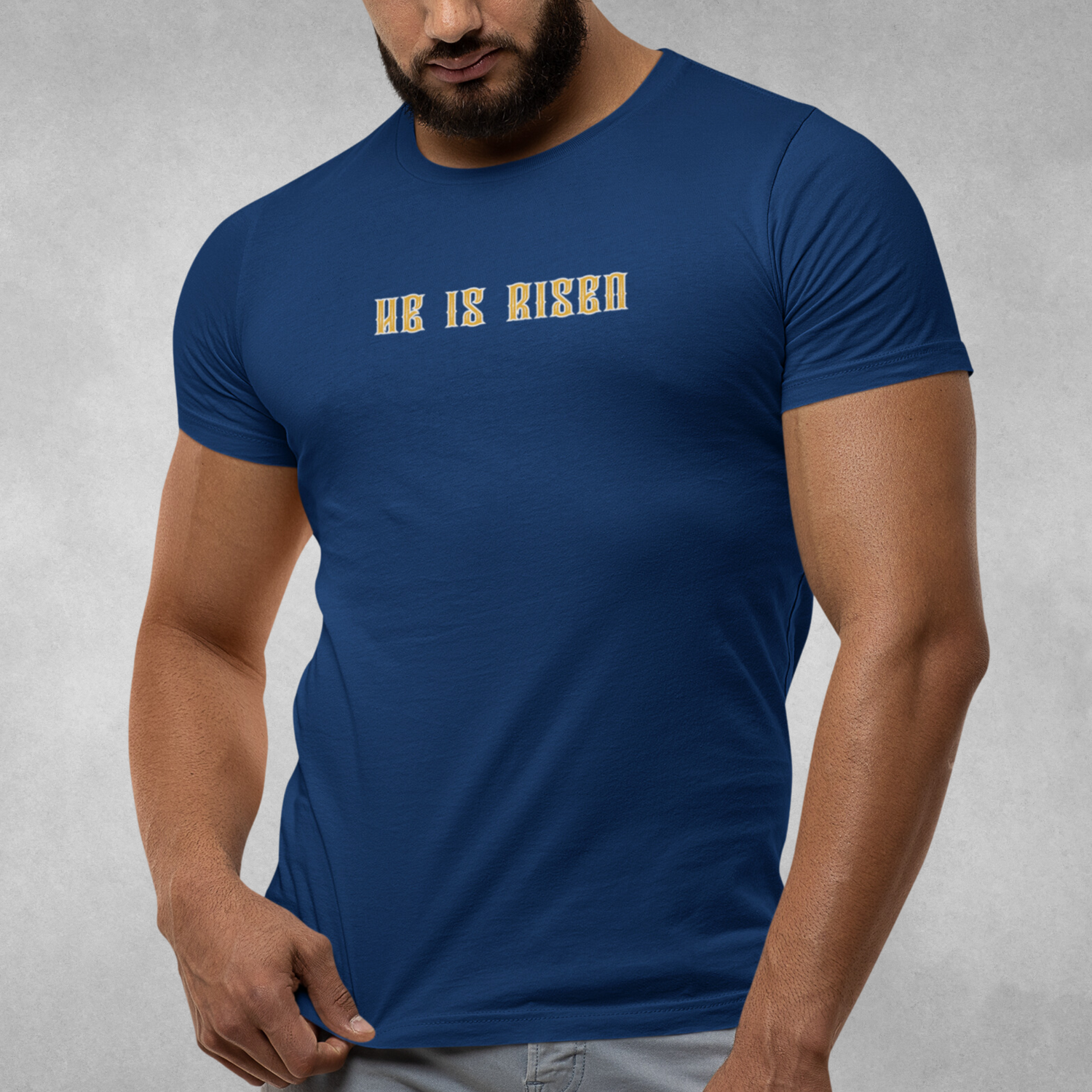 He Is Risen - Blue Tee