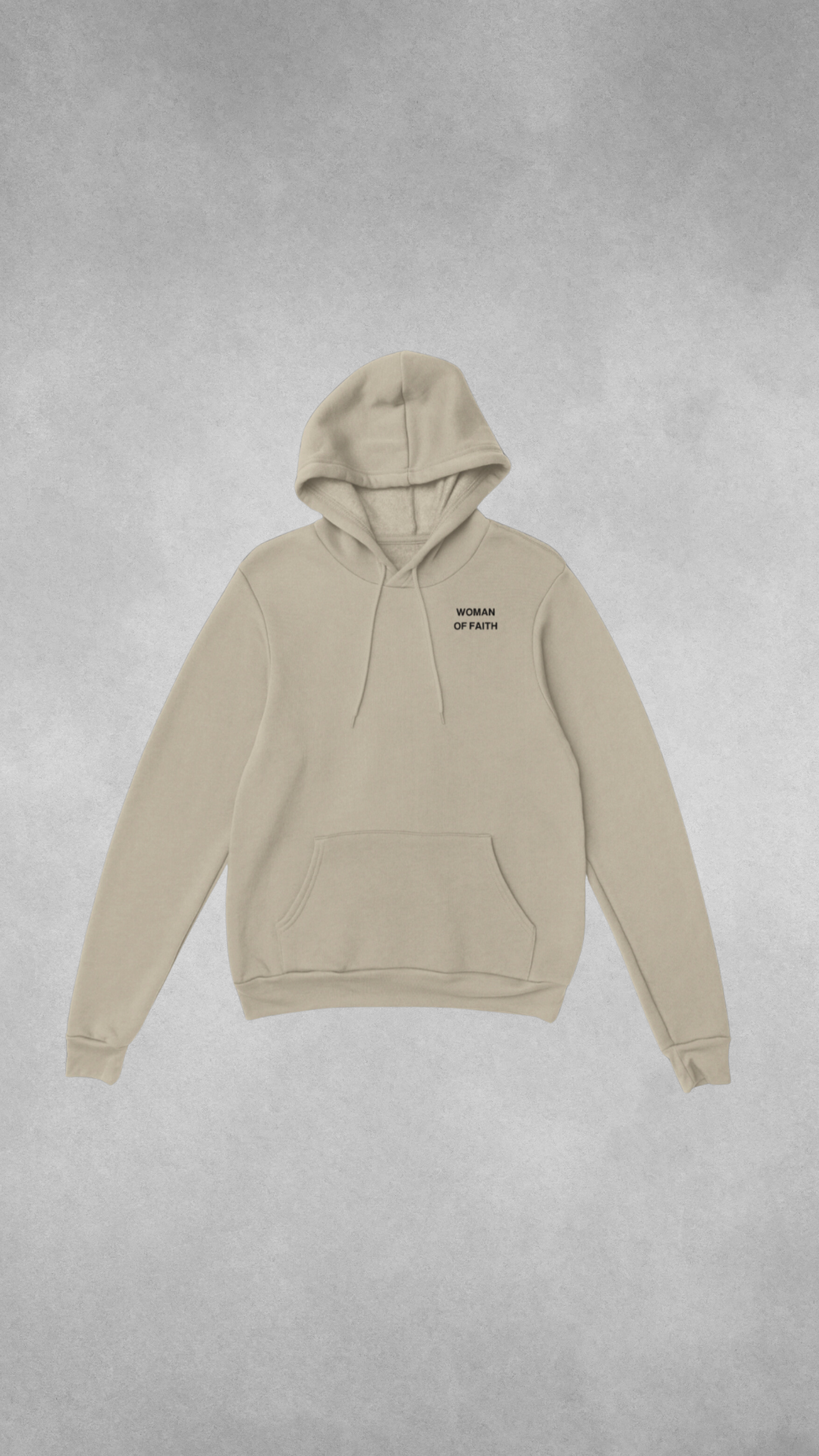 Woman Of Faith - Natural Hoodie