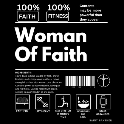 Woman Of Faith - Black Hoodie